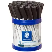 Staedtler Lumocolor Compact Whiteboard Markers Black 32 Pack