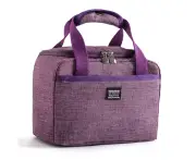 Insulated Lunch Bags For Women And Men, Reusable Kids Lunch Bags, Waterproof Lunch Bag - Purple