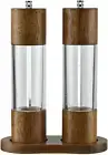 ZONADA Acrylic Salt and Pepper Grinder Set, Manual Salt and Pepper Mills- Woo...