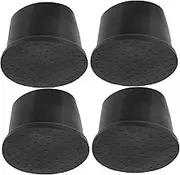 ETHZZLE 4Pcs Round Rubber Caster Cups for Furniture Non Slip Chair Wheel Stoppers Furniture Leg Protectors for Sofas Beds and Rolling Chairs Noise Reduction and Floor
