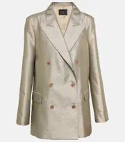 [Joseph] Joseph Chapone metallic oversized blazer AU 16 silver