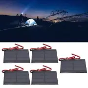5Pcs Mini Solar Panel Battery Cell Board Module With 30cm Wire DC 0.65W 1.5V
