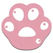 Playmax Paw Print Mouse Mat (Pink)