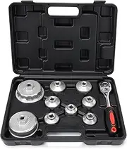 MOFEEZ Oil Filter Cap Wrench Metric 10-Piece Socket Set Tool Kit 24mm to 65mm for BMW, Mercedes, VW Paper Toyota 1.8L 2.5L 5.7L Engine