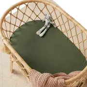 Snuggle Hunny Olive Organic Bassinet Sheet / Change Pad Cover
