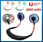 Hanging Neck Fan Portable Fan Aromatherapy Diffuser LED USB Travel Sport 2000mAh