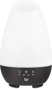 HealthSmart Aromatherapy Essential Oil Diffuser and Cool Mist Humidifier with 500ML Tank Ideal for Large Rooms Features Adjustable Timer, Mist Mode and 7 LED Light Colors, White