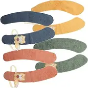 4 Pairs Fuzzy Toilet Seat Covers Washable Warm Cushion Self Adhesive Soft and Flexible Mats for Home Bathroom Quick Drying and Easy to Cut Unique Color Design