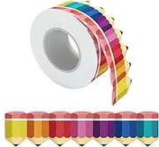 LeoLeozz Pencil Border for Bulletin Board | 65ft Multicolor Paper Border Trim, Educational/School Decor