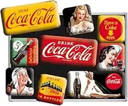 Coca-Cola Yellow Set of 9 Mini Fridge Magnets
