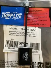 TRIPP LITE Mini DisplayPort to VGA Adapter BLACK Model: P137-06N-VGAB New
