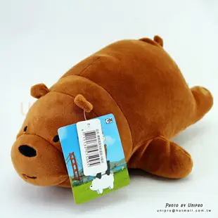 【UNIPRO】熊熊遇見你 WE BARE BEARS 31公分 超軟Q 趴趴 北極熊 貓熊 棕熊 絨毛玩偶 娃娃 CN正版授權