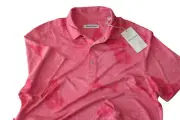 Tommy Bahama Polo Shirt Miramar Blooms Performance Pink Floral SS Extra Large XL