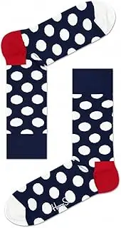 [HAPPY FEET] Men's 1 Pack Unisex Combed Cotton Crew Big Dot