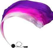 [Generic] Veil Poi Chiffon,Praise Dance Flags Dance Flags with Balls - Belly Dance Veil Poi, Gorgeous Gradient Colors Worship Flags for Dance Church, Stage, Belly Dance