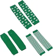 [WESIEVYA] Patrick's Day Classic Gloves 3 Pairs Long Sleeve Festival Mitten Comfortable Elastic