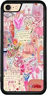qizjio Coquette Phone Case Shockproof Protective Pink Preppy Phone Case for iPhone 7/8/SE
