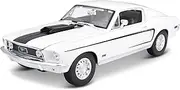 Maisto 1:18 Scale 1968 Ford Mustang GT Cobra Jet Diecast Vehicle (Colors May Vary)
