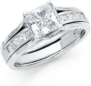 [JewelryWeb] Sterling Silver 925 CZ Cubic Zirconia Simulated Diamond Ring Jewelry for Women - Ring Size Options: 5 6 7 8 9