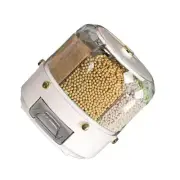Durable Rice Dispenser with Visual Inventory Window Rotatable Grains Storage Box