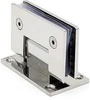 Glass Door Hinge,Bathroom Clamp,Pivot Hinges,Furniture Hardware Soft Close Cabinet Hinge Accessories, 1pc Stainless Steel Frameless Glass Door Hinge, 90 Degree Bathroom Shallow Folding Glass Clip Door