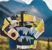 $89 Patagonia's Kid's Lightweight Synchilla Snap-T Frontera Endless Blue S(7-8)