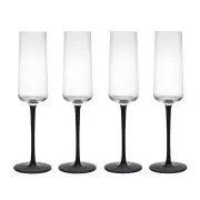 Mikasa Palermo 4 Piece Crystal Champagne Flute Set 250ml
