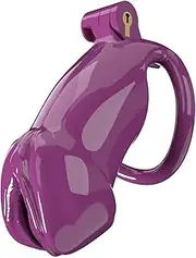 Plastic Chastity Cage Cock Lock Sissy for Men Abstinence Penis Cage Sex Toys Male Large BDSM Chastity Devices for Sexual 5 Adjustable Rings and Invisible Lock