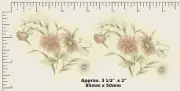 2 Waterslide ceramic decals decoupage Pastel floral Approx. 3 1/2" x 2" R21