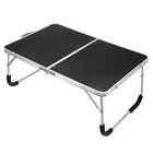 Foldable Laptop Table, Portable Picnic Bed Tables Reading Desks, Black