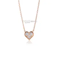 在飛比找Yahoo奇摩購物中心優惠-Tiffany & Co. 愛心3鑽18K玫瑰金項鍊