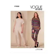 Vogue Sewing Pattern 1835 Tops, Slippers, Pants, Sizes 4 - 26, New