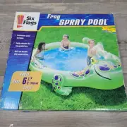 2004 Banzai Frog Spray Pool 6.5 ft Six Flags Edition Rare Vintage Inflatable