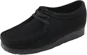 [Clarks ORIGINALS] Womens Wallabee Suede Black Black Shoes 6.5 US