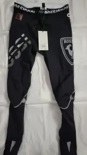 NEW ROSSIGNOL MEN'S INFINI SKIING COMPRESSION RACE BLACK TIGHTS PANT SIZE XL