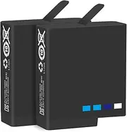 HOMERW Black Camera Battery Compatible with GoPro Hero 7 Hero 6 Hero 5 Black Battery Or Triple Charger(2 pcs Battery)