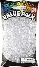 The Beadery 6 by 9mm Barrel Pony Bead, Crystal (750V006), Small, 900-Pieces