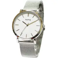 在飛比找Yahoo奇摩購物中心優惠-WY威亞簡約潮流米蘭銀帶中性錶-白色錶盤
