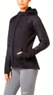 Nike Women's Black/Black Tech Training Hooded Fleece Jacket NWT!