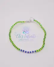 Ilde / Bracelet of Orula and Yemaya with Small 2mm Seed - Beading Thread