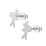 2PCS Silver plating Earrings Symmetry Girl Stud Earrings for Women Girls Lady Fine Jewelry
