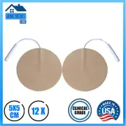TENS Machine Replacement Pads Electrodes 12X Round 5x5cm Made in USA