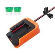 Battery with Fuse & Switch Power Convertor Dock for Black&Decker 36V-40V B
