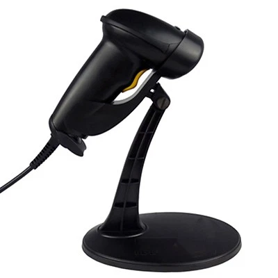 USB Laser Gun Bar Code Label Scanner With Stand Holder Handheld Portable