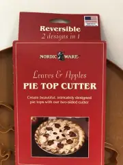 NEW Reversible Nordic Ware Apples & Leaves Pie Crust Top Cutter Emboss Stamp 12”