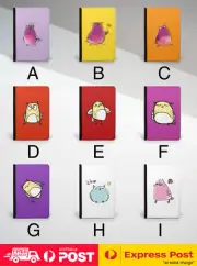 PASSPORT ITINERARY ORGANIZER|CUTE FUN OWL HOOT BIRD OF NIGHT DRAWING ART #3