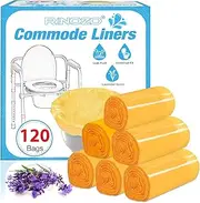 Commode Liners for Bedside Portable Toilet Chair Bucket 120 Count Lavender Scented Disposable Waste Bags for Adults Universal Fit