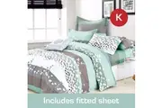 King Size Fall-In-Love Design Cotton Quilt Cover + Fitted Sheet
