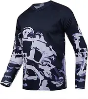 [YIBIMOTTO] Cycling Jersey Men Bike Tops Motocross Shirt Long Sleeve Downhill Bicycle Riding Road Clothing Quick Dry