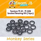Tamiya TT-01, TT-02B (89 Different Models) - 16 Pcs Rubber Sealed Bearings Kit
